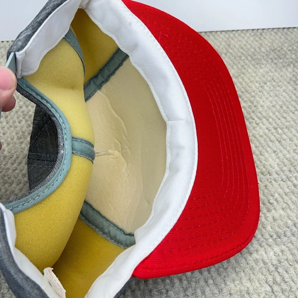 Vintage Miller High Life Trucker Hat Cap Snapback Beer Heather Gray Red‎ 90s